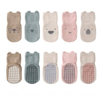 Non-slip Infant Socks with New Cute Novelty Cartoon Animal Design for Baby