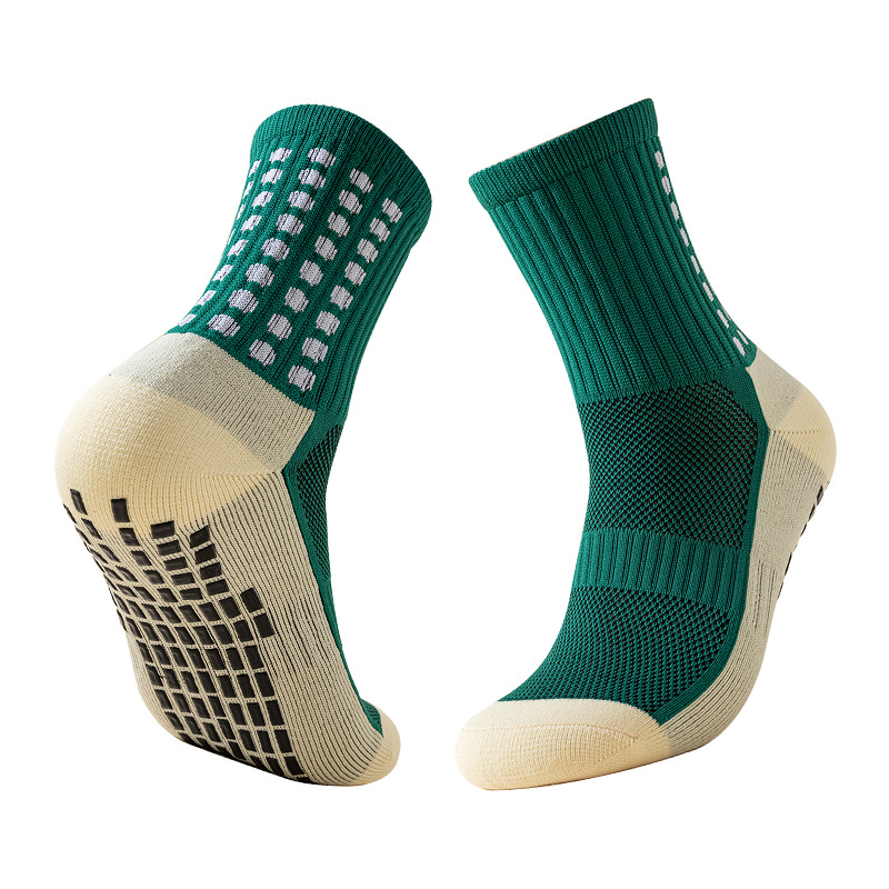 silicone grip football socks, soccer grip socks custom logo, long football grip socks (3).jpg