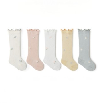 100 Percent Cotton Socks Eco-Friendly Organic Knee High Socks For Baby