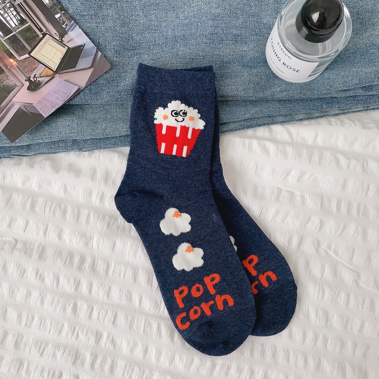 Custom Cute Funny Socks Cartoon Cheese Food Socks Gift Socks-product