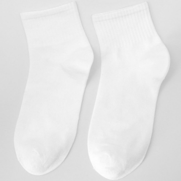 Solid Color Knitted Sweat-Absorbing Soft Disposable Socks Wholesale Cheap Factory Custom Try on Use Socks for Spring Summer